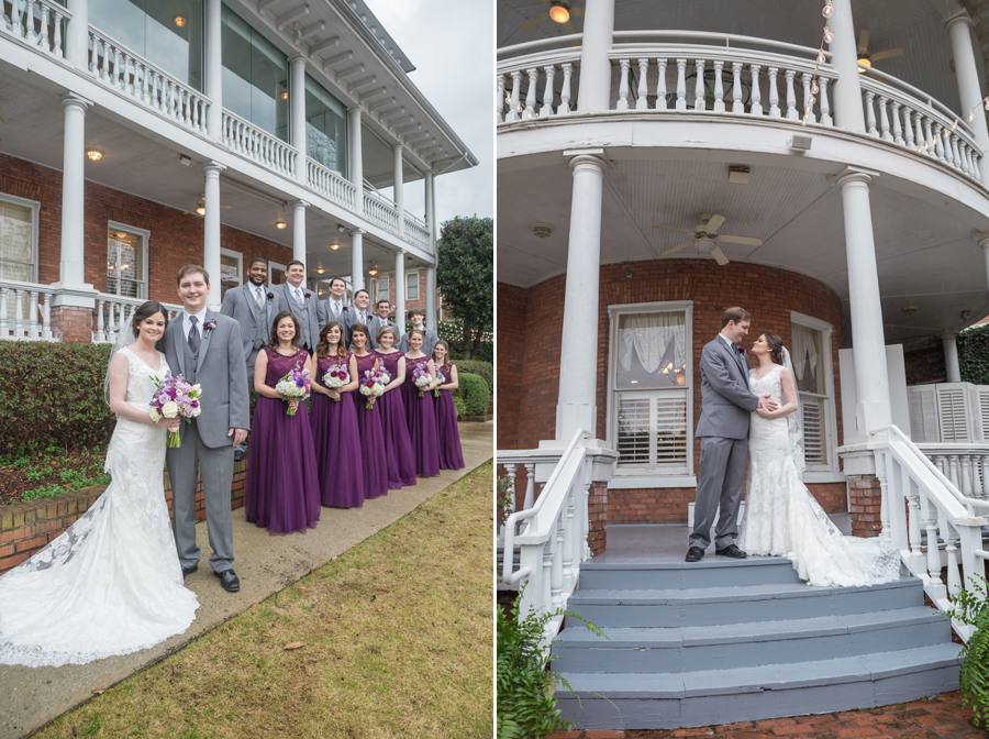 SayBre Photography, Rucker house, southern wedding, rain on your wedding day, rain wedding, purple bridesmaids, birmingham wedding photographer 